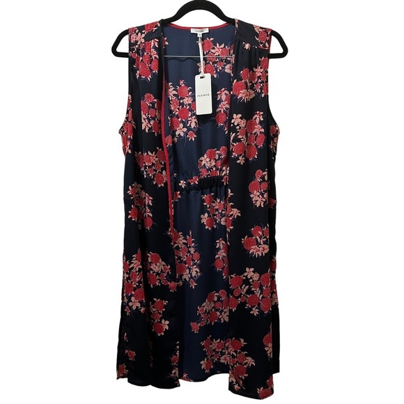 2/$30 Pleione Sleeveless Boho Floral Kimono Cardigan Size Small Boho Floral NWT - Picture 1 of 11